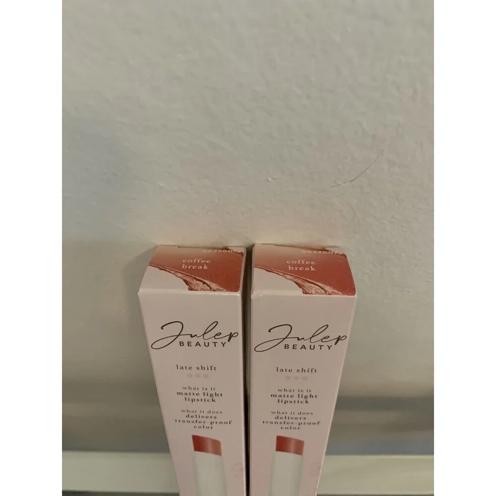 (2) Julep Late Shift Lip Stain Moisturizing Matte Lipstick Coffee Break 2/PACK